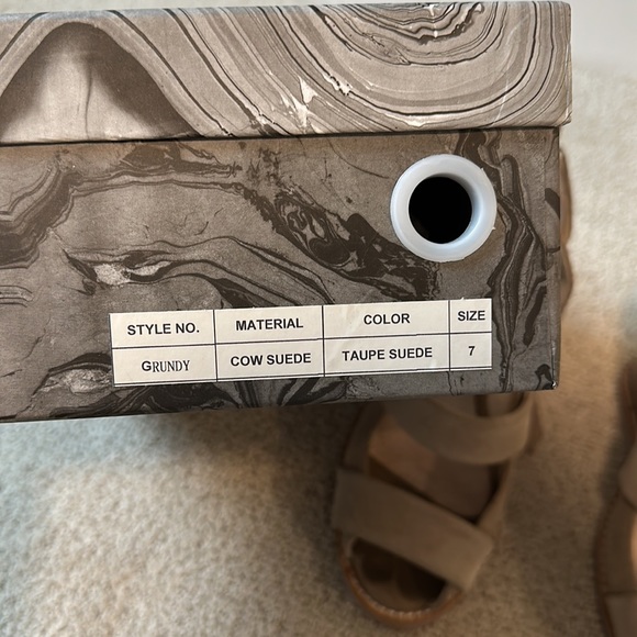 Jeffrey Campbell taupe, suede wedges - Picture 3 of 4